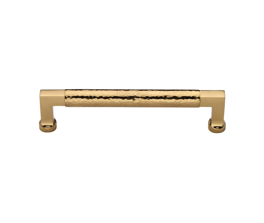 Heritage Brass Polished Brass Hammered Cabinet Pull 160mm