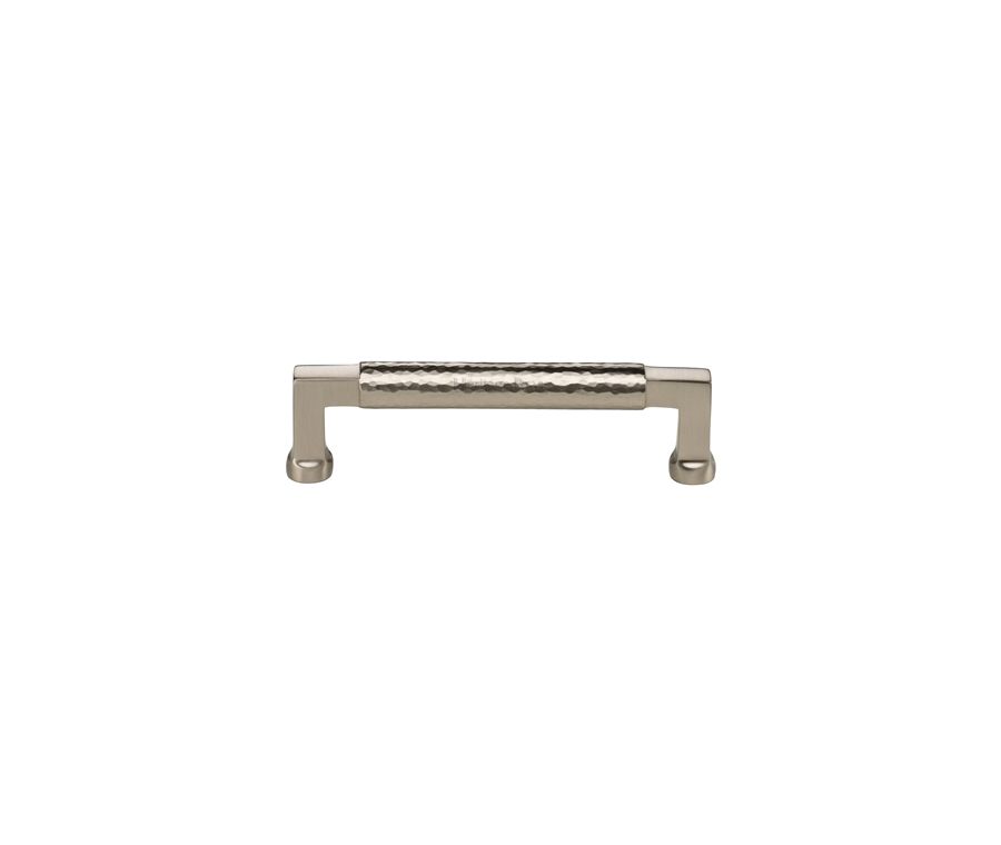 Heritage Brass Satin Nickel Hammered Cabinet Pull 128mm