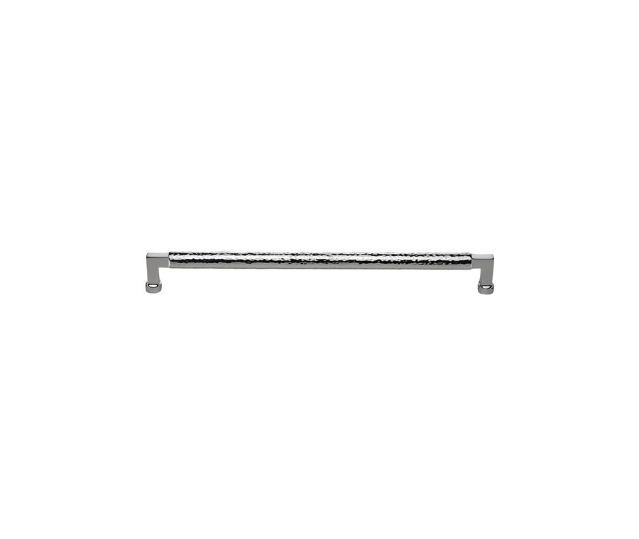 Heritage Brass Polished Chrome Hammered Cabinet Pull 320mm