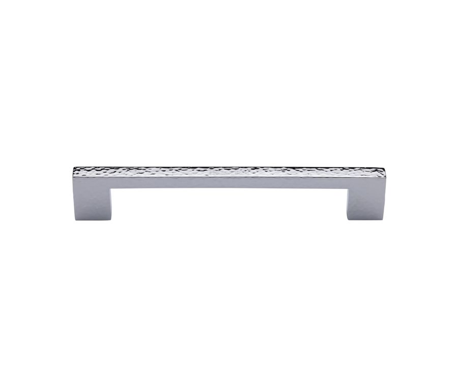 Heritage Brass Polished Chrome Metro Cabinet Pull Hammered Design 160mm