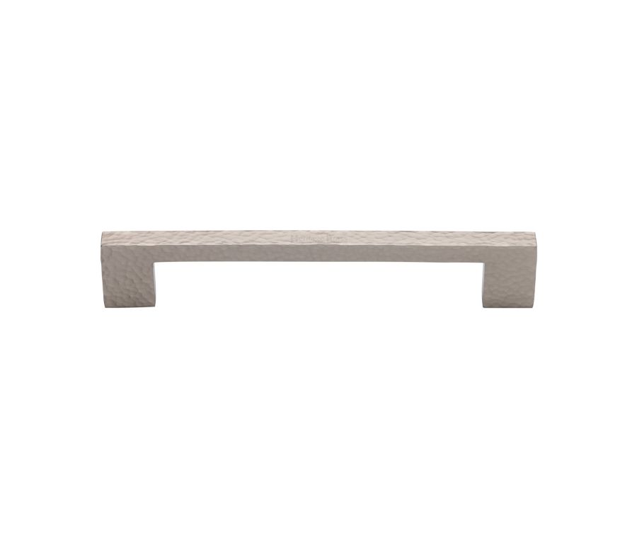 Heritage Brass Satin Nickel Metro Cabinet Pull Hammered Design 160mm