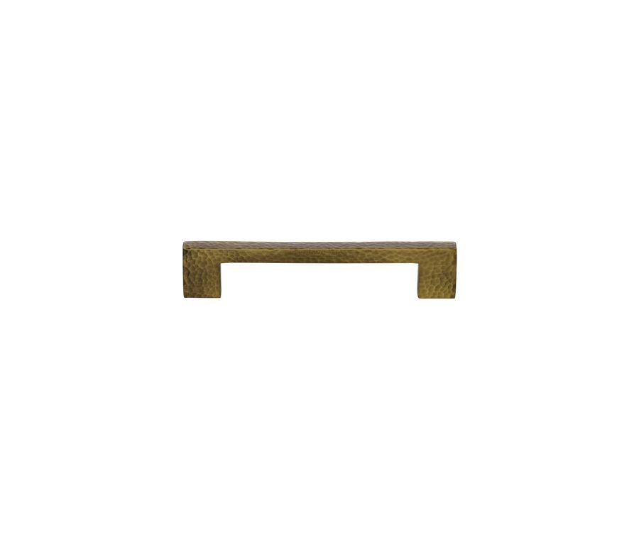 Heritage Brass Antique Brass Metro Cabinet Pull Hammered Design 128mm