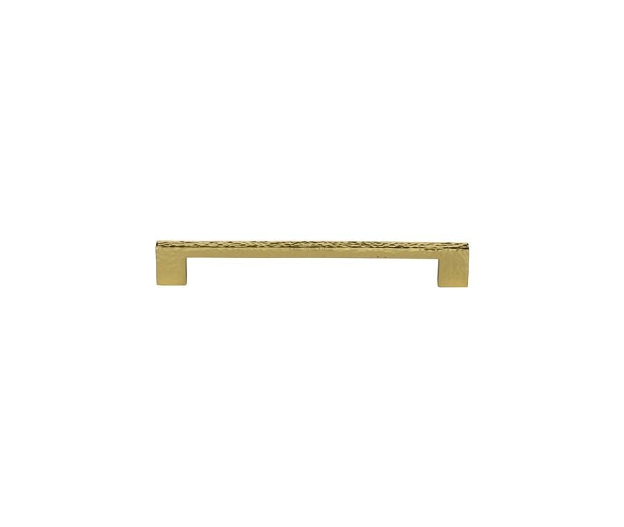 Heritage Brass Polished Brass Metro Cabinet Pull Hammered Design 192mm