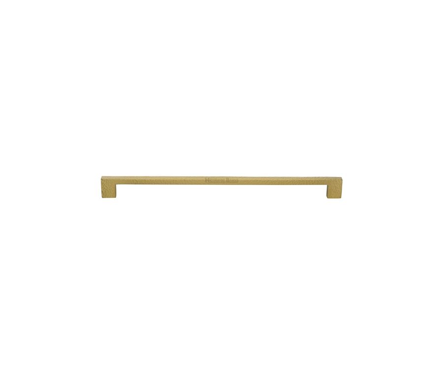 Heritage Brass Satin Brass Metro Cabinet Pull Hammered Design 320mm