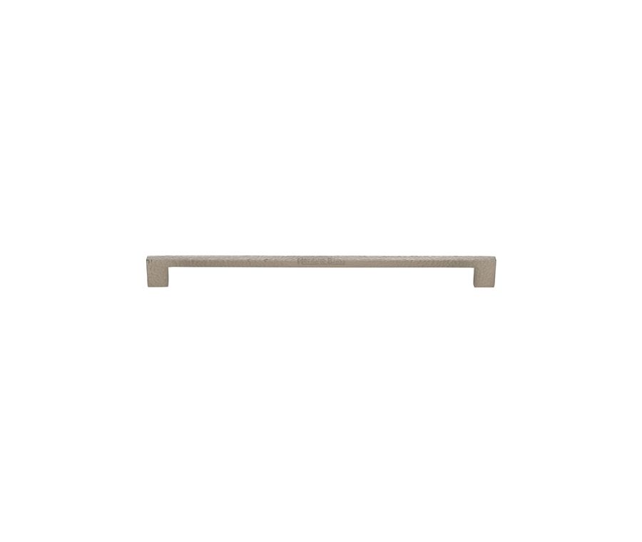 Heritage Brass Satin Nickel Metro Cabinet Pull Hammered Design 320mm