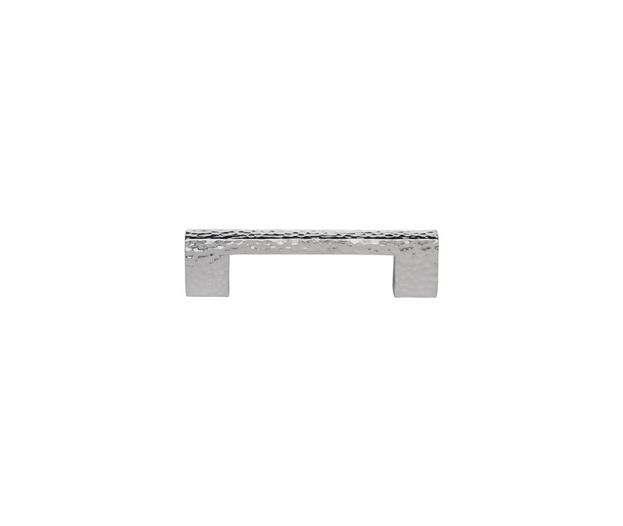 Heritage Brass Polished Chrome Metro Cabinet Pull Hammered Design 96mm