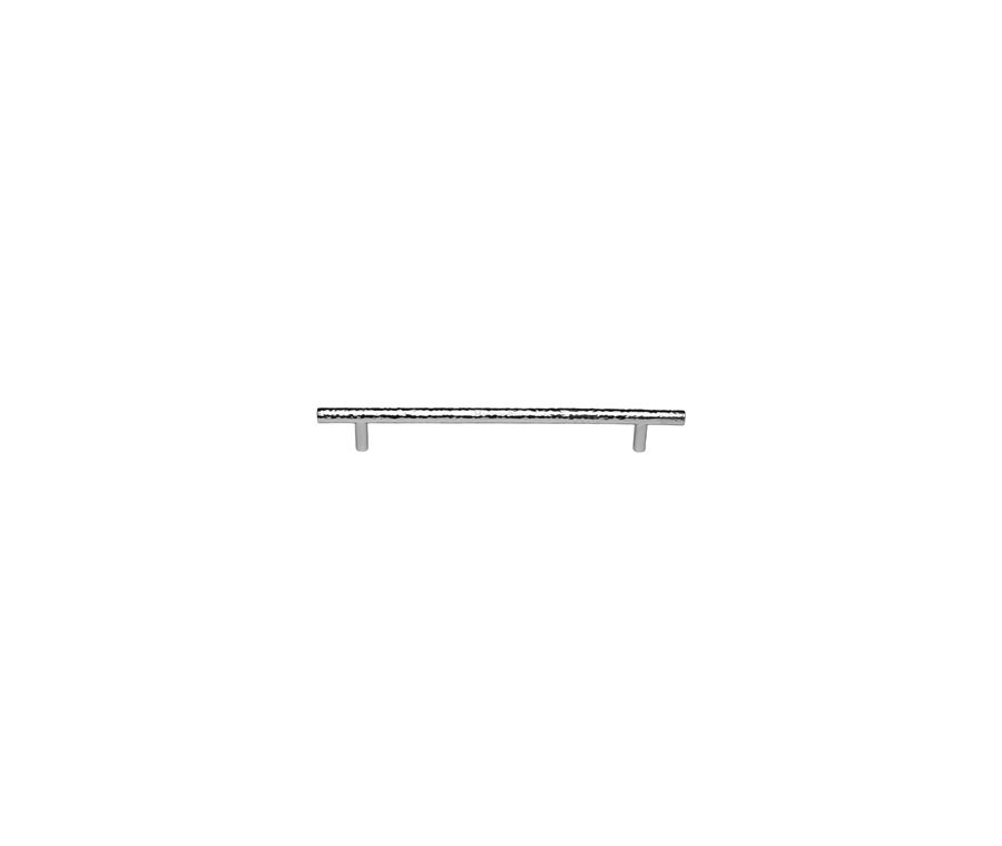 Heritage Brass Polished Chrome T-Bar Cabinet Pull Hammered Design 101mm
