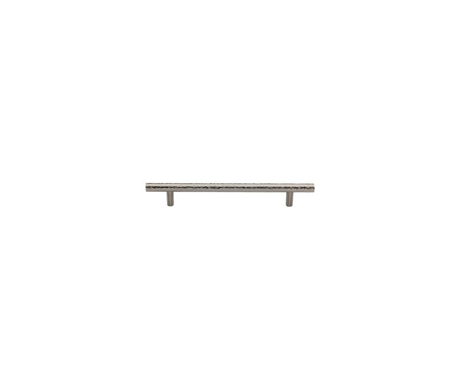 Heritage Brass Satin Nickel T-Bar Cabinet Pull Hammered Design 128mm