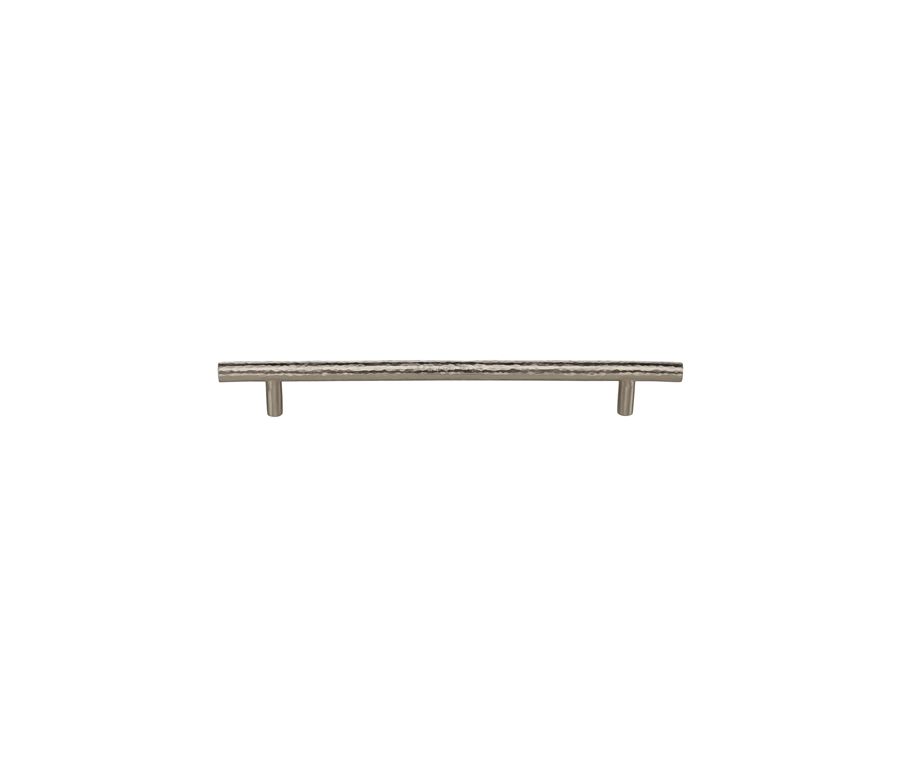 Heritage Brass Satin Nickel T-Bar Cabinet Pull Hammered Design 203mm