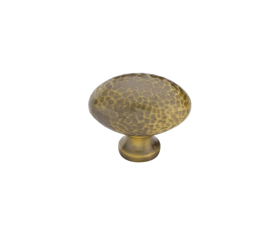 Heritage Brass Antique Brass Ball Cabinet Knob Hammered Design 38mm