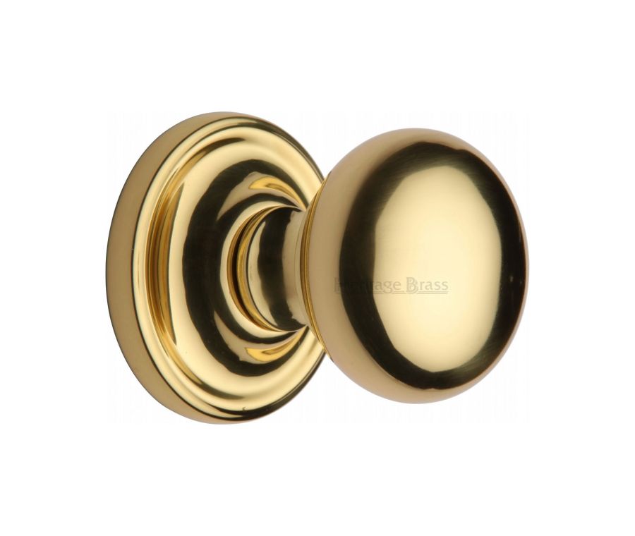 Heritage Brass Polished Brass Hampstead Door Knob on Rose