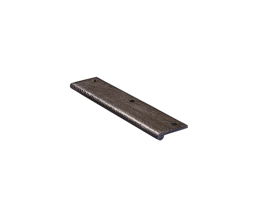 Heritage Brass Matt Bronze Edge Pull Cabinet Handle Hammered Design - 38mm Width 200mm