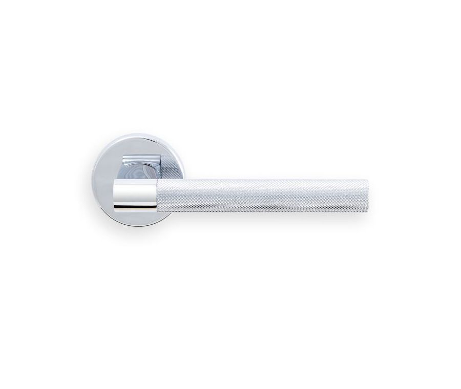 Set Manital Polished Chrome Hey Rete Lever Furniture on round rose | HN5CP