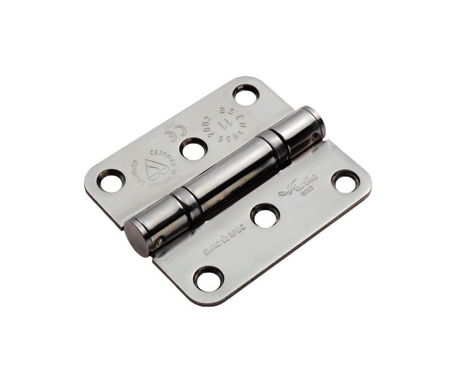 Pair Bright Stainless Steel 76mm Grade 11 Ball Bearing Radius Hinge - HIN13225/11BSS/R