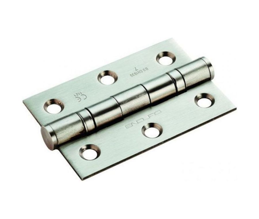 Pair Satin Stainless Steel 76mm Ball Bearing Steel Hinge | HIN1322/7SSS