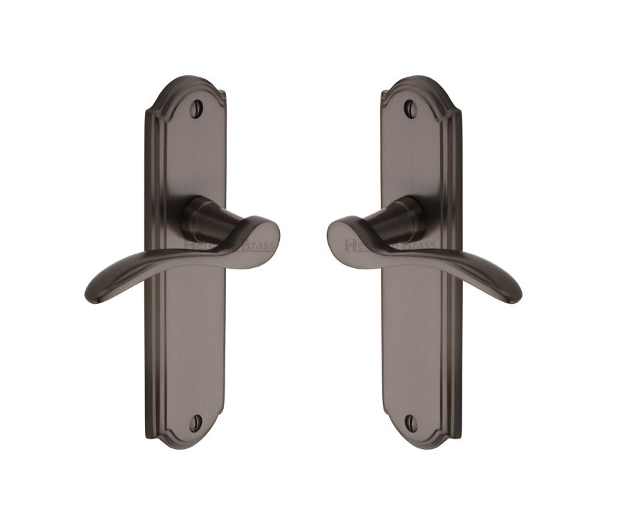 Heritage Brass Matt Bronze Howard Door Handle on Plate - Lever Latch