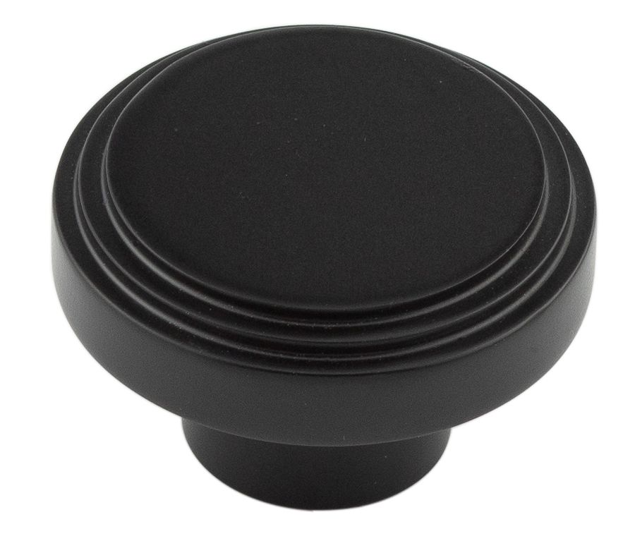 Hoxton Matt Black 40mm Cropley Cupboard Knob | HOX1040MB
