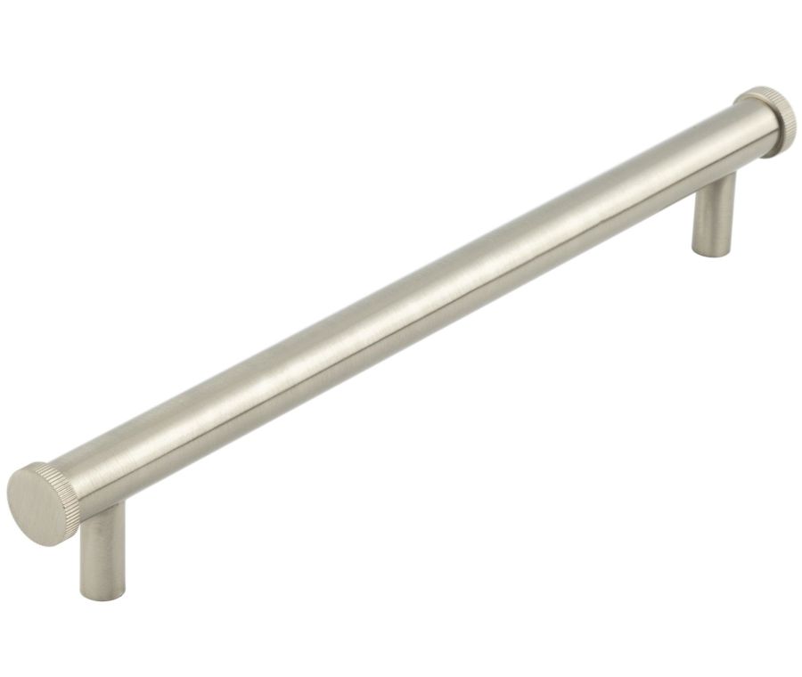 Hoxton Satin Nickel Thaxted 224mm Line End Cap Cabinet Handle | HOX260SN