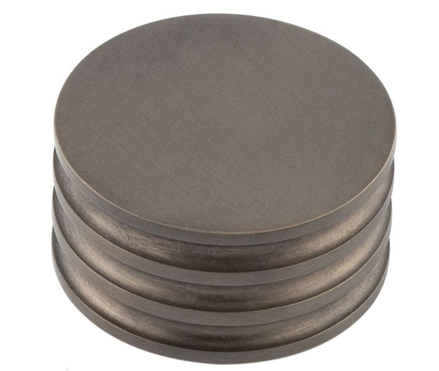 Hoxton Dark Bronze Sturt 40mm Grooved Cupboard Knob | HOX440DB