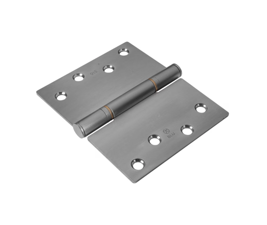 BLU Satin Stainless Steel 125 x 102mm Projection Hinge - Square Corner   |  HQ45-SSS