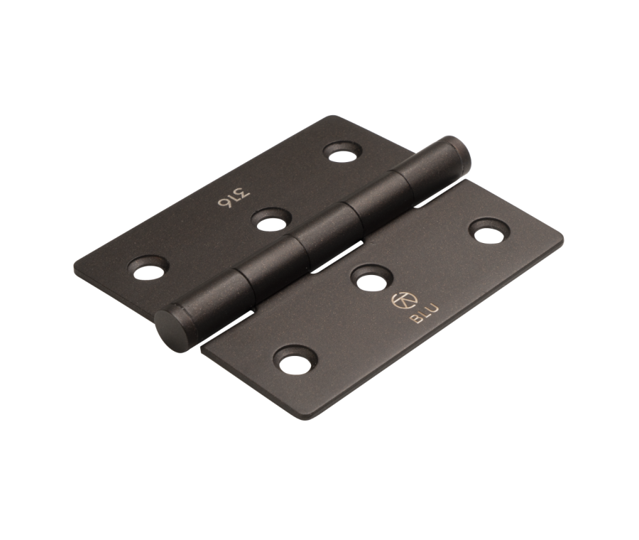 Oil Rubbed Bronze 76 x 66mm Slim Knuckle Window Hinge - Square |  HY3-ORB