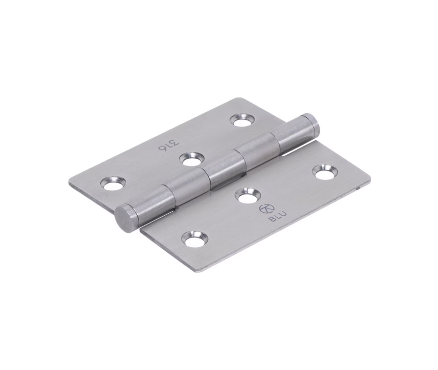 Satin Stainless Steel 76 x 66mm Slim Knuckle Window Hinge - Square |  HY3-SSS