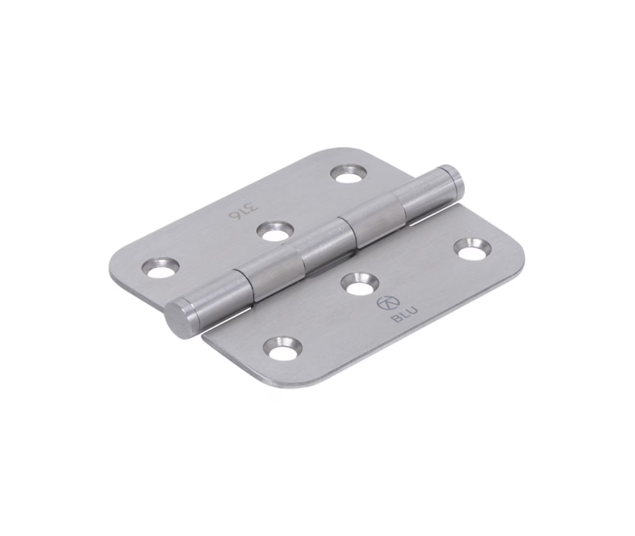 Satin Stainless Steel 76 x 66mm Slim Knuckle Window Hinge - Radius |  HY3R-SSS