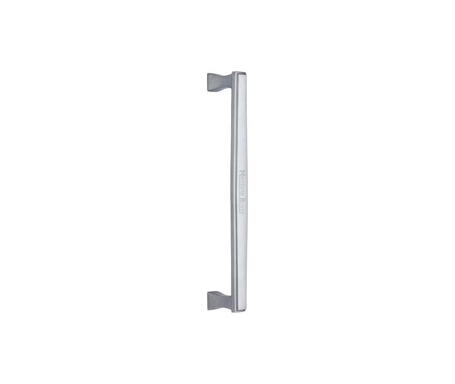 Heritage Brass Satin Chrome Deco Pull Handle 305mm