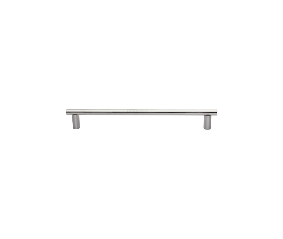 Heritage Brass Satin Nickel Round Bar Door Pull Handle 489mm