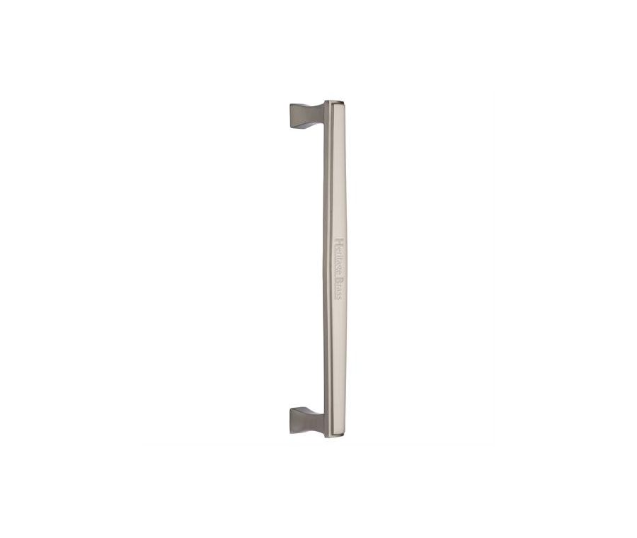Heritage Brass Satin Nickel Deco Pull Handle 305mm