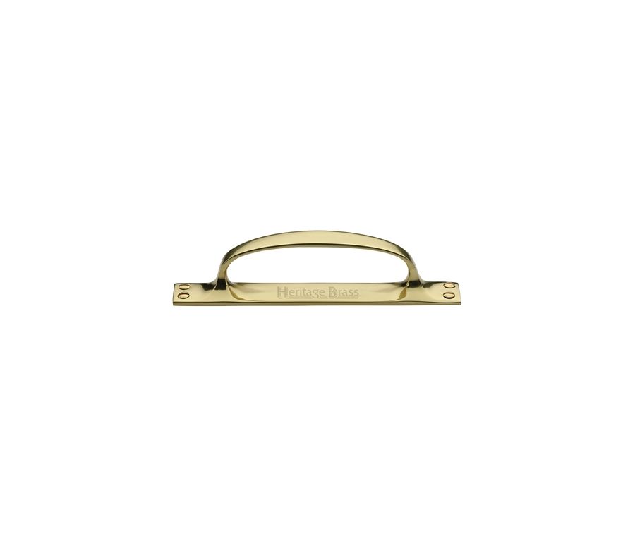 Heritage Brass Polished Brass Door Pull Handle on Plate Offset 172mm
