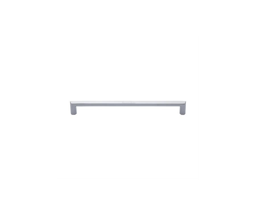 Heritage Brass Polished Chrome Hexagonal Door Pull Handle 328mm