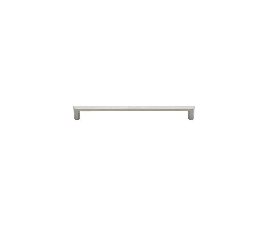 Heritage Brass Satin Nickel Hexagonal Door Pull Handle 328mm