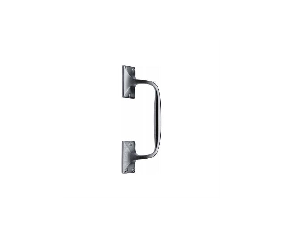 Heritage Brass Satin Chrome Door Pull Handle Offset 202mm