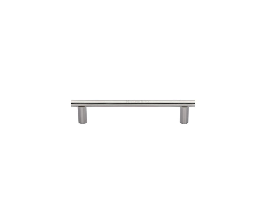 Heritage Brass Satin Nickel Round Bar Door Pull Handle 336mm