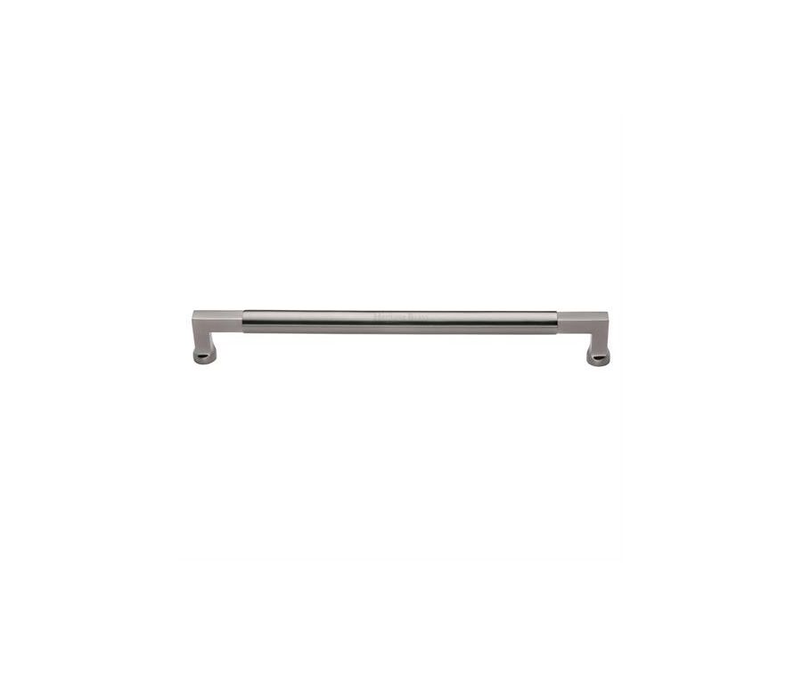 Heritage Brass Satin Nickel Bauhaus Door Pull Handle 483mm