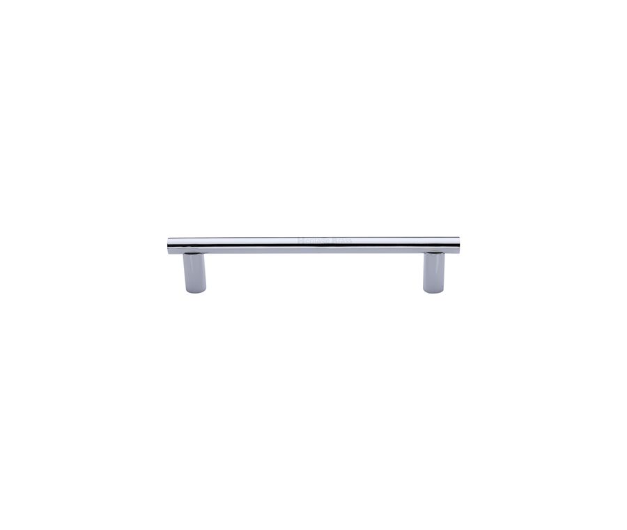 Heritage Brass Polished Chrome Round Bar Door Pull Handle 336mm