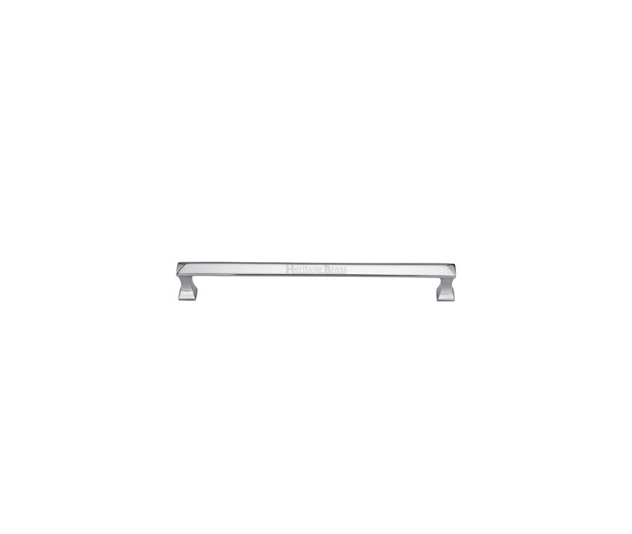Heritage Brass Polished Chrome Pyramid Door Pull Handle 326mm