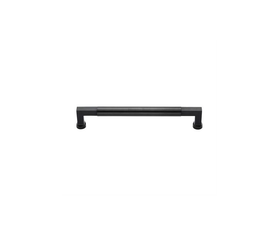 Heritage Brass Matt Black Bauhaus Door Pull Handle 330mm