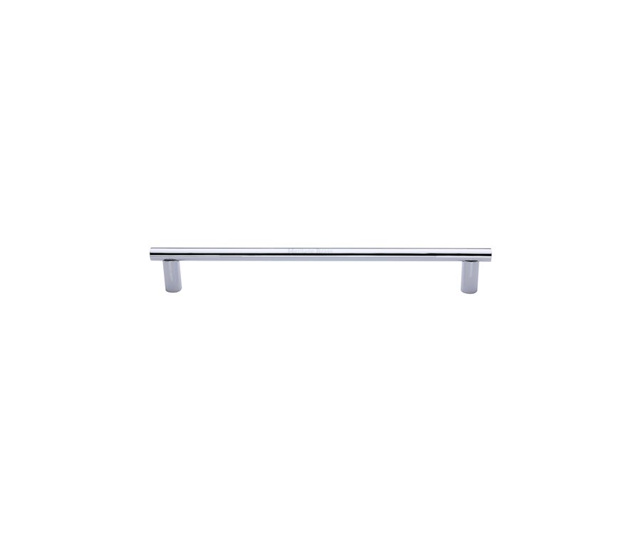 Heritage Brass Polished Chrome Round Bar Door Pull Handle 489mm