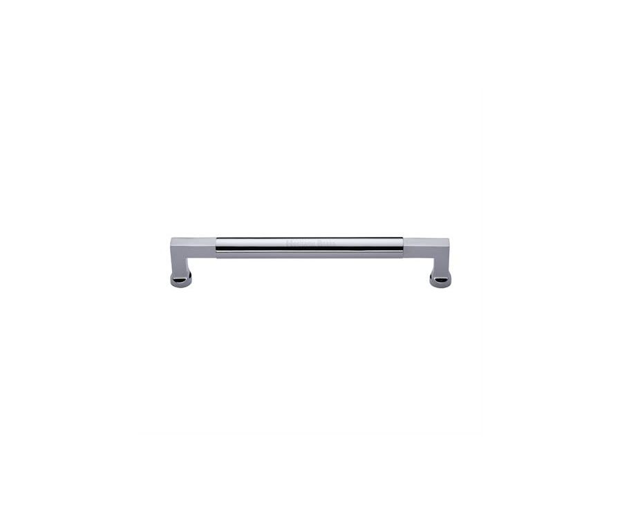 Heritage Brass Polished Chrome Bauhaus Door Pull Handle 330mm