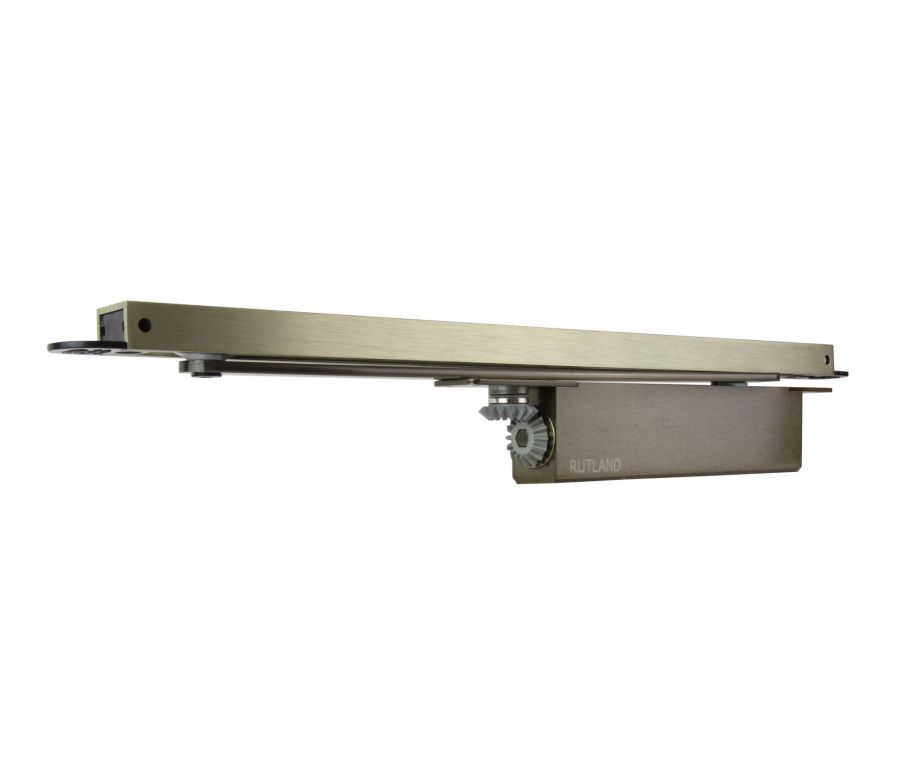Rutland Antique Brass Concealed Cam Action Door Closer | ITS.11204AB