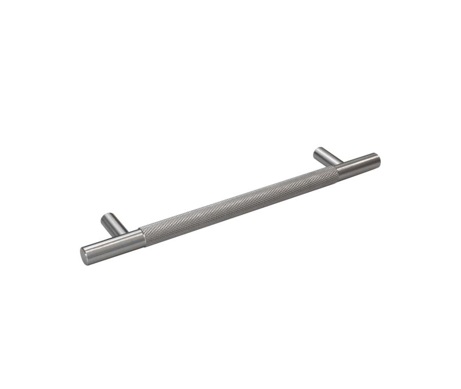 Satin Nickel Knurled T Bar Pull Handle - 160mm c/c