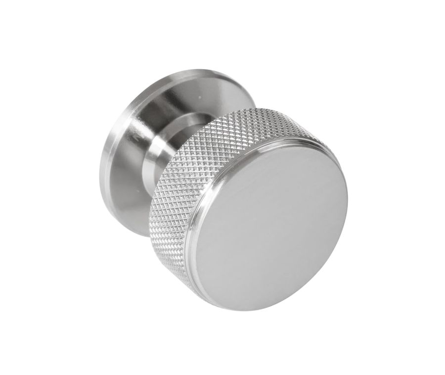 Satin Nickel 34mm Knurled Cupboard Knob