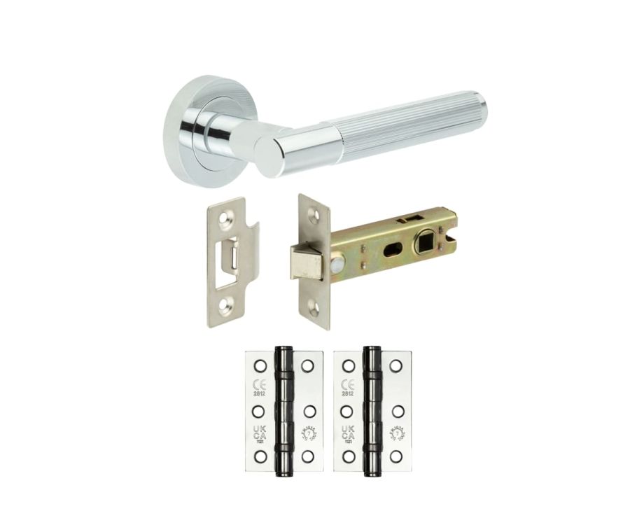 Polished Chrome Chelsea Door Handle Set