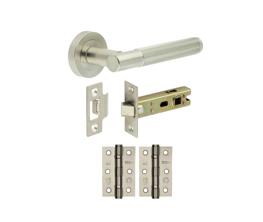 Satin Nickel Chelsea Door Handle Set