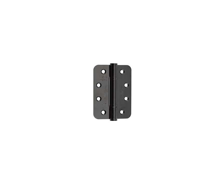 Frelan 102x76x3mm Black (Matt) Radius PBH 3 knuckle hinge Pack of 3