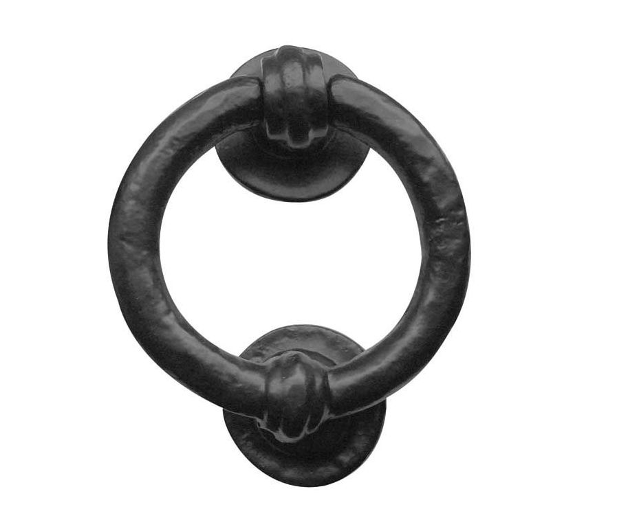 Frelan 100mm Dia. Black Antique Ring Knocker | JAB7