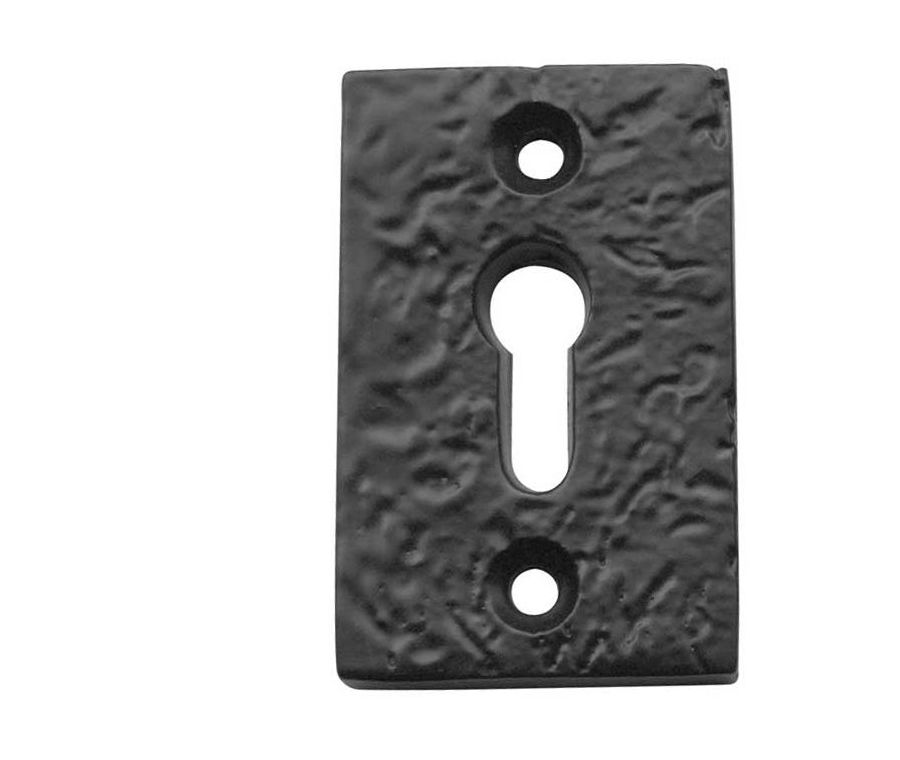 Frelan 50x32mm Black Antique Rectangular Escutcheon | PEW70