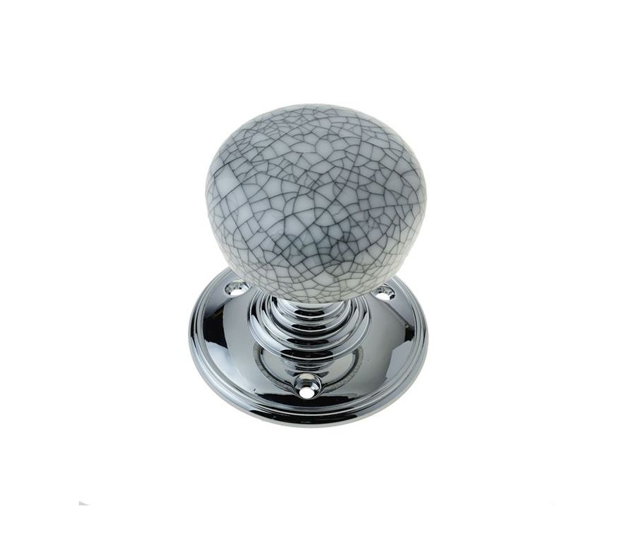 Frelan Grey crazed PC porcelain mortice knob furniture